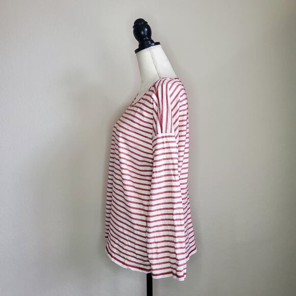 Madewell Red Striped Chart Tee Small - Picture 4 of 7